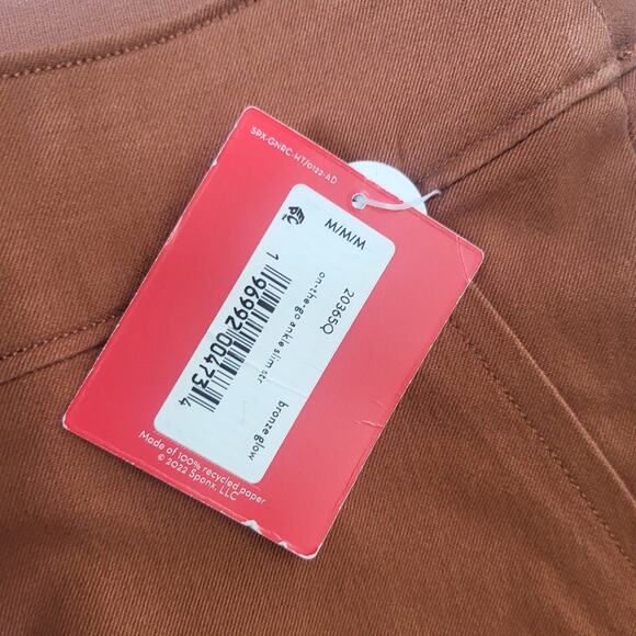 Spanx On the Go Ankle Slim Straight Leg Pants in Bronze Glow - Pet Med - Picture 5 of 8